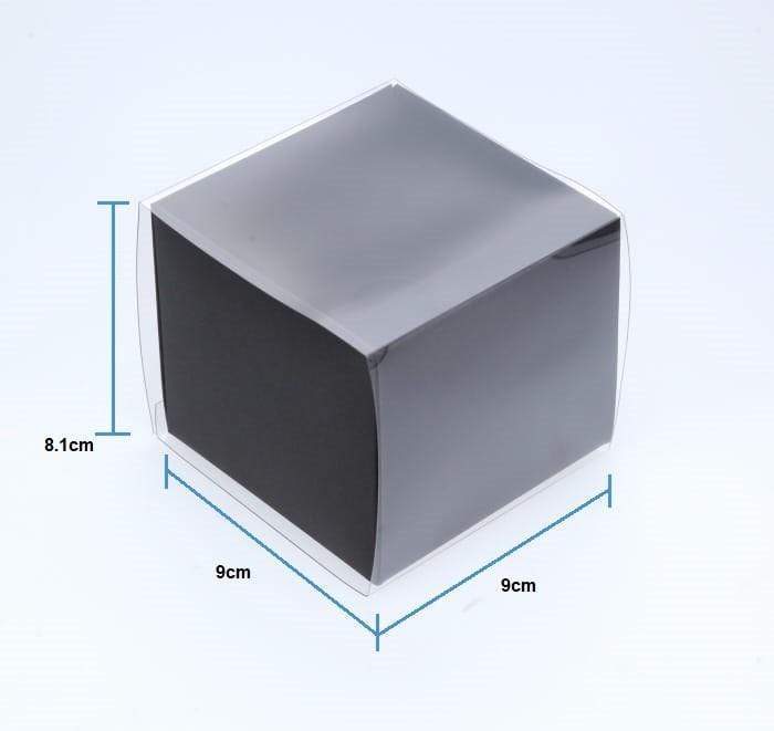 1 Regular Cupcake Boxes with Clear Slide Cover - Black Designer Range