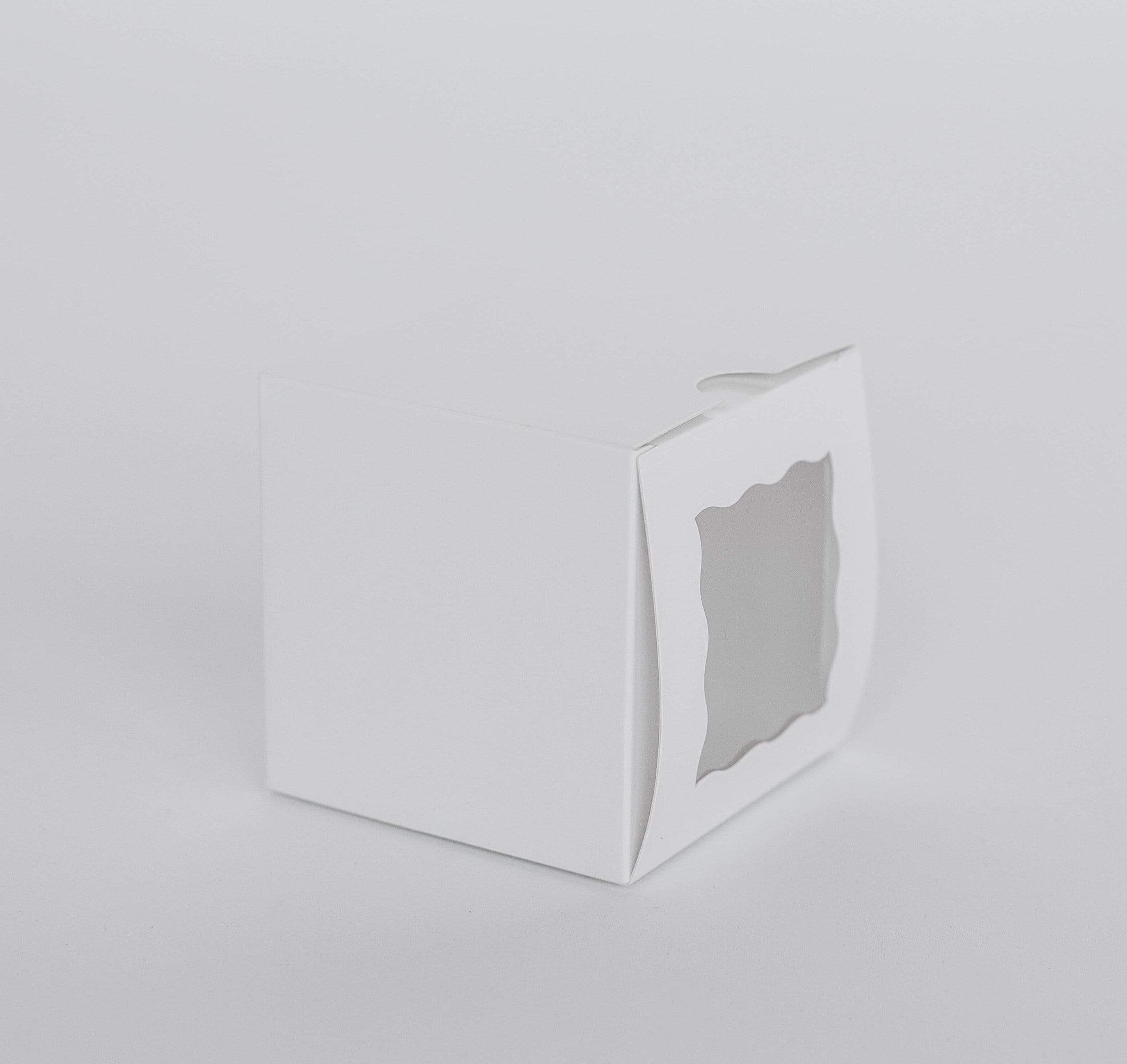 1 Regular Cupcake Boxes with Clear Window - Gloss White