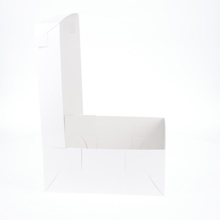 10” x 10” x 4” Low Height Cake Dessert Box with Top Cover - Gloss White