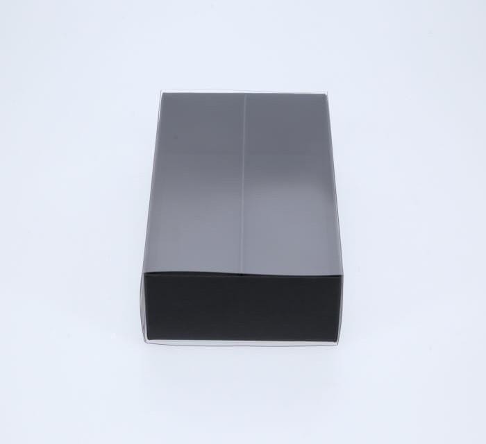 12 Macaron Dessert Box with Clear Slide Cover - Black Designer Range