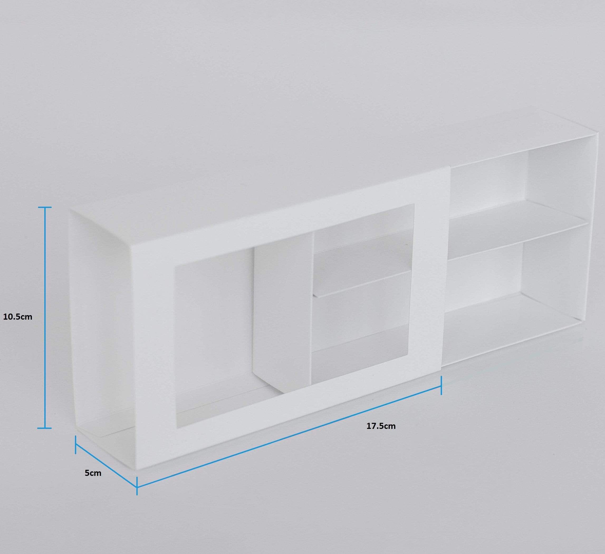 12 Macaron Dessert Box with Slide Cover & Clear Window - Gloss White