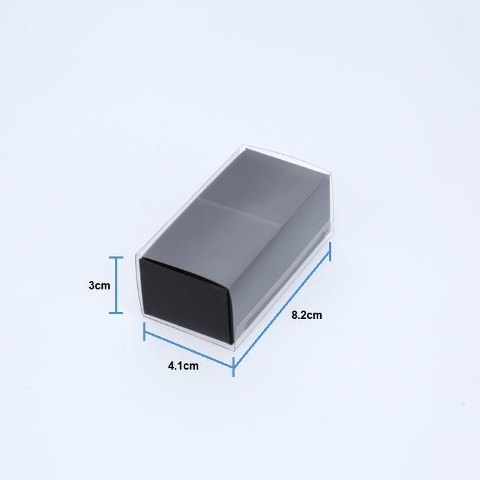 2 Chocolate Box with Clear Slide Cover - Black Designer Range