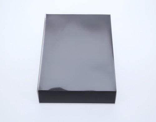 25.5 x 17.5 x 5cm Large Cookie Dessert Box with Clear Slide Cover - Black Designer Range