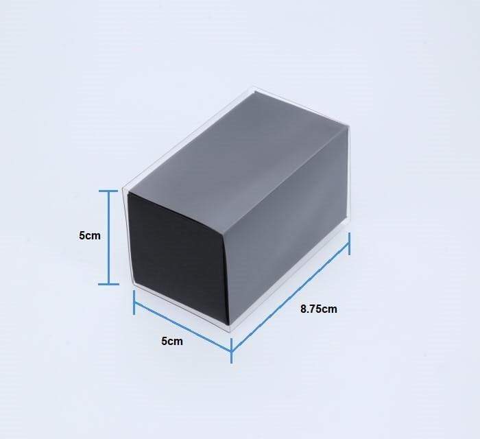 3 Macaron Dessert Box with Clear Slide Cover - Black Designer Range