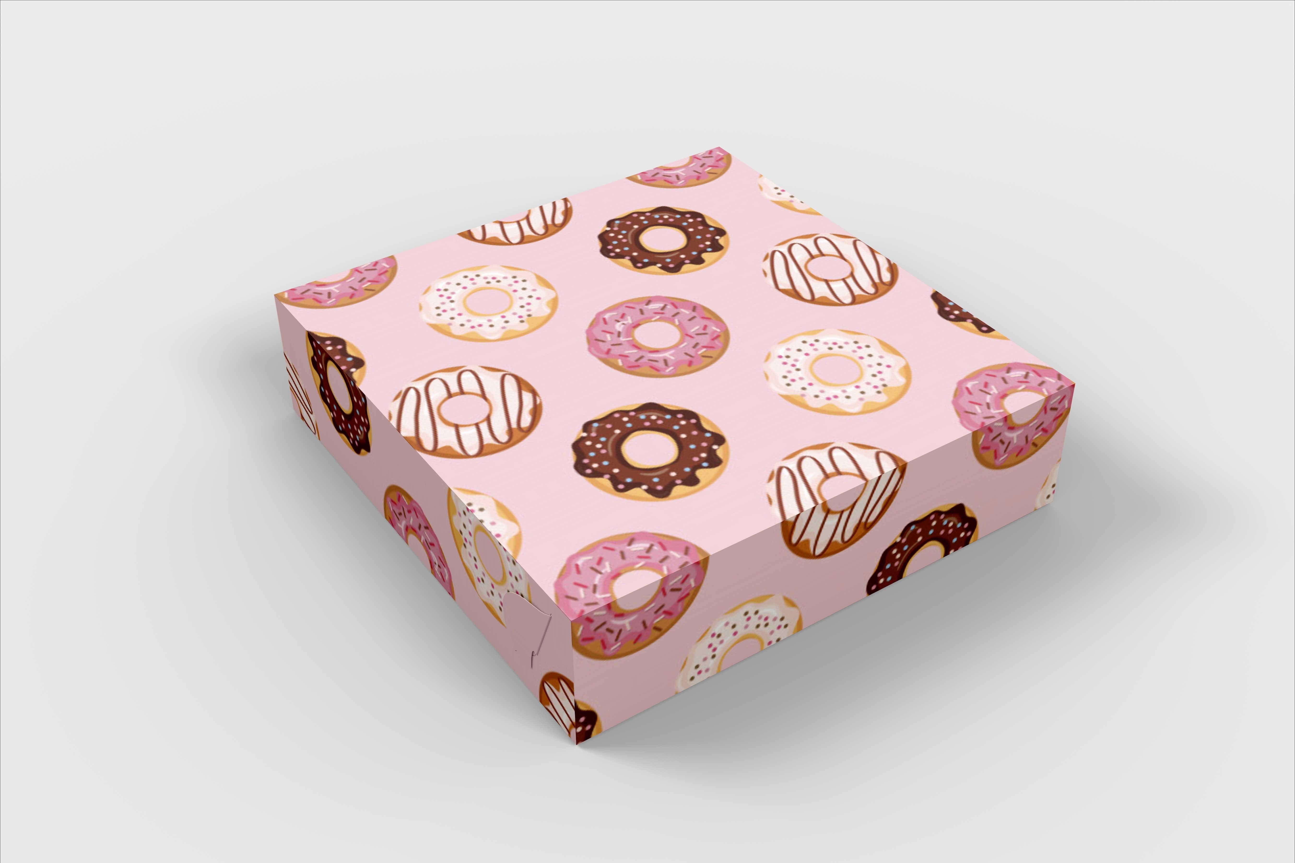 31 x 21 x 8.5cm Custom Branded 6 Donut Box