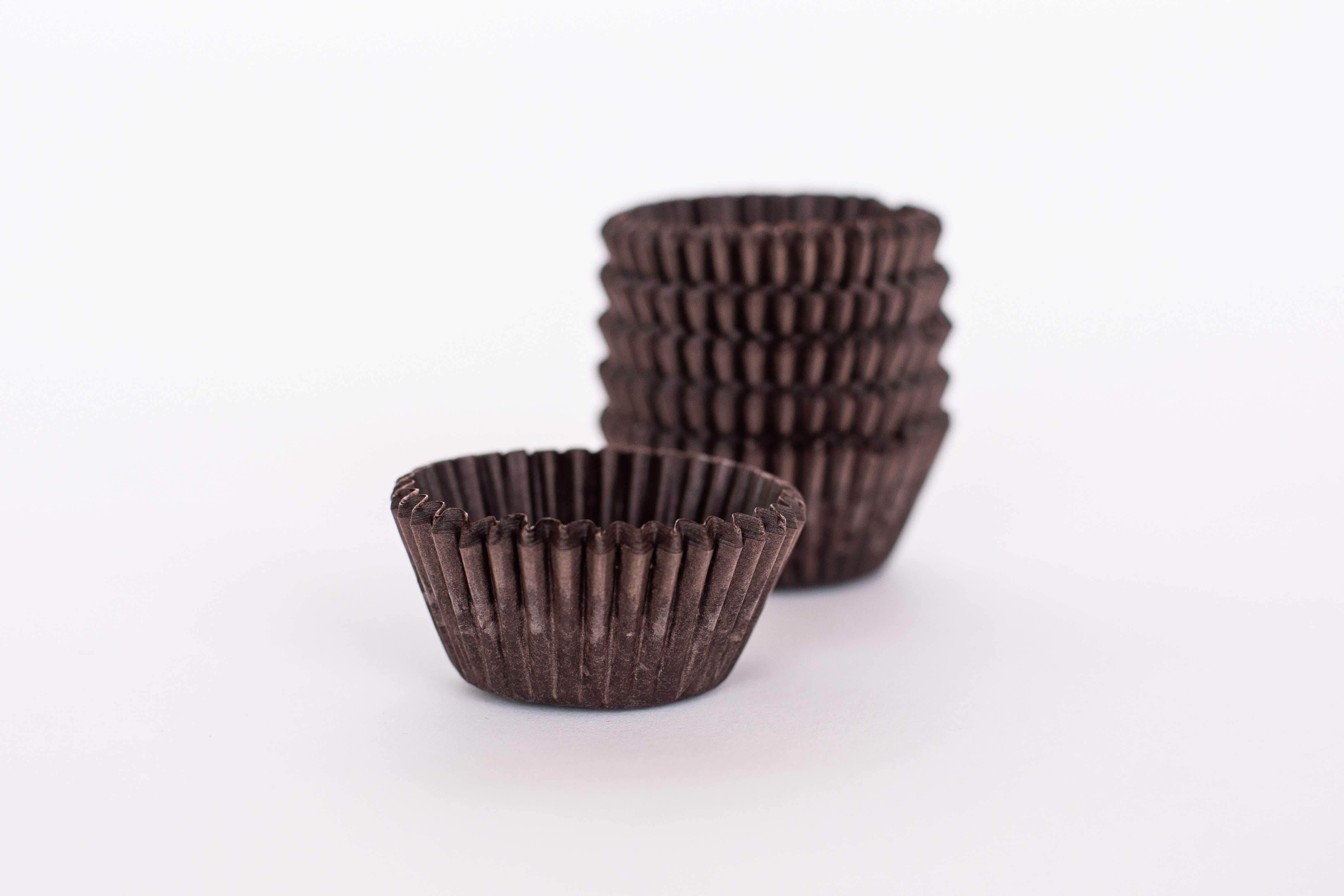 #390 (Mini Cupcake) 1000 Qty, Brown Paper Patty Pans - Baking Cups