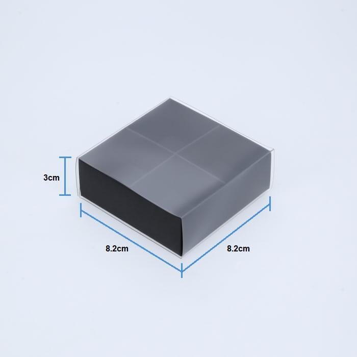 4 Chocolate Box with Clear Slide Cover - Black Designer Range