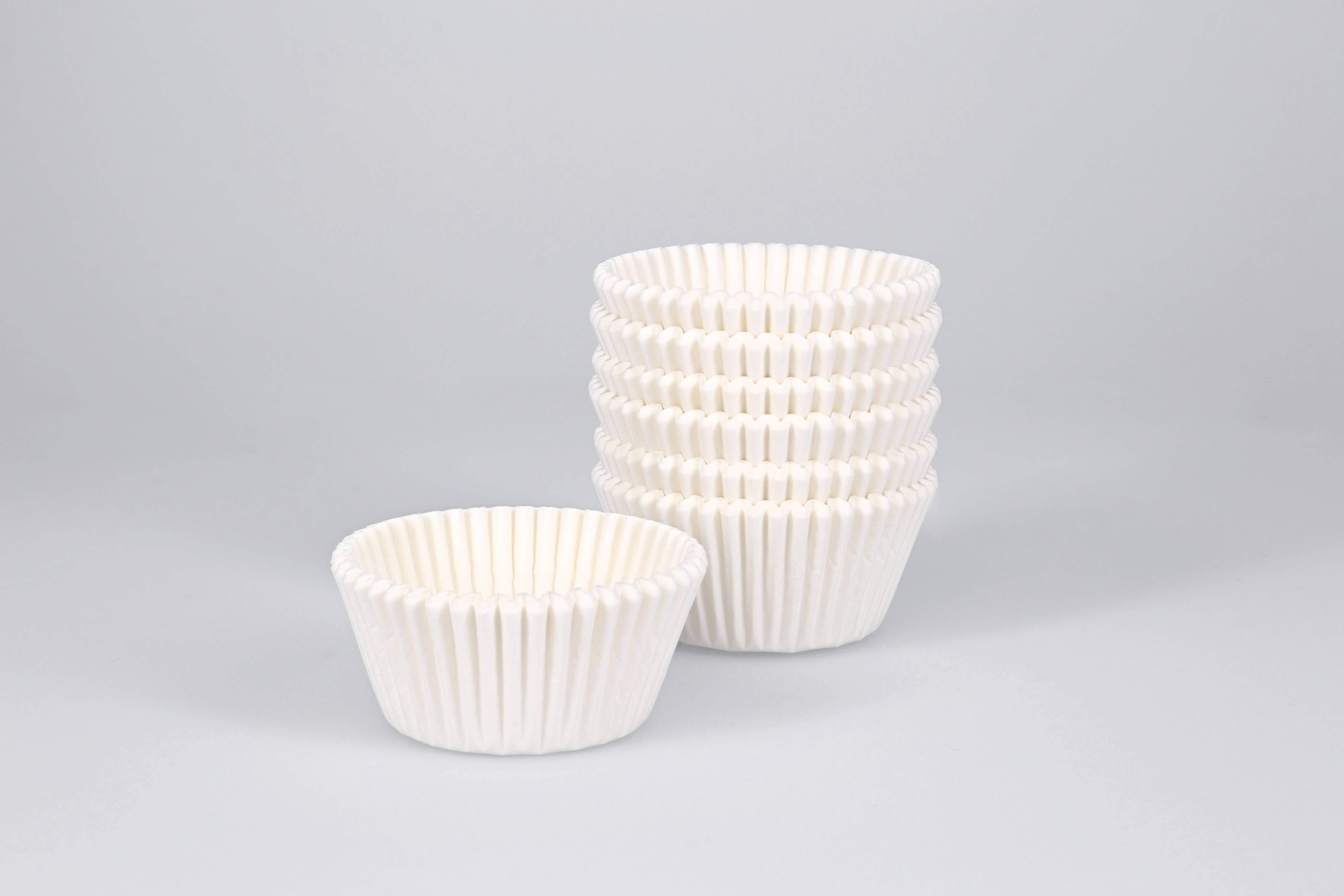 #550 (Regular Cupcake) 1000 Qty, White Paper Patty Pans - Baking Cups