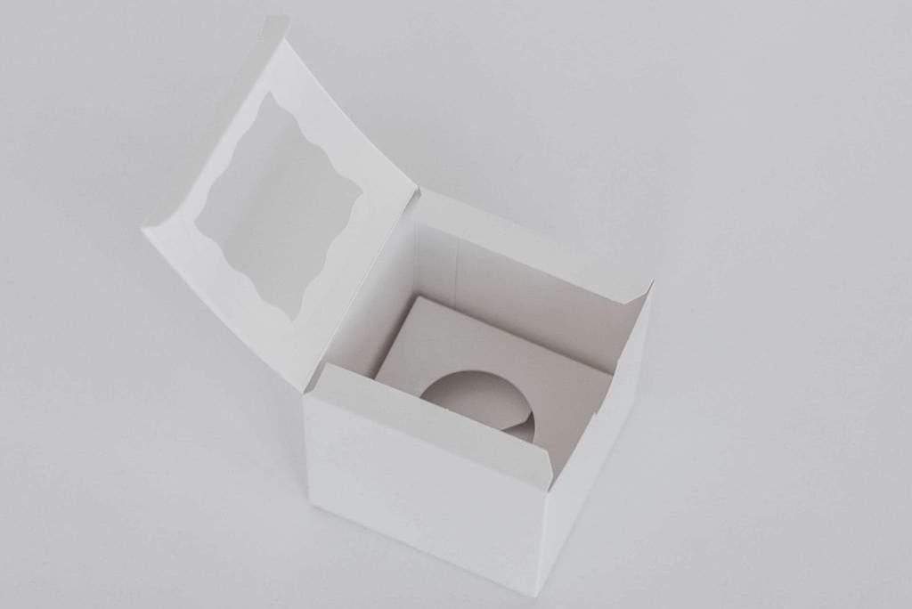 Custom Branded 1 Regular Cupcake Dessert Box with Insert