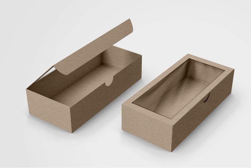 Custom Branded 12 Macaron Dessert Box with Slide Cover & Clear Window