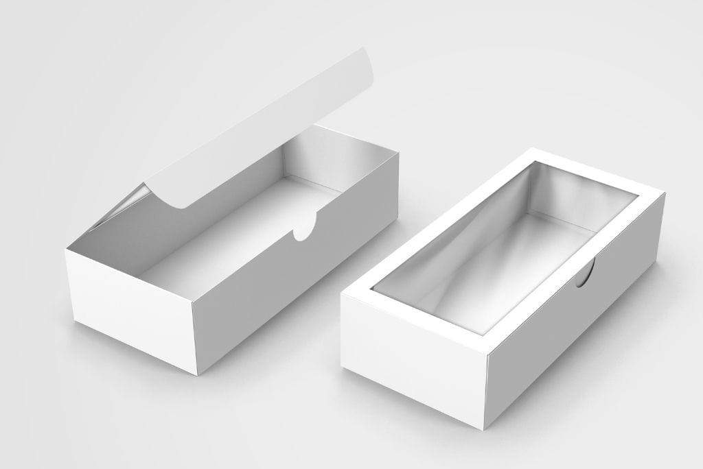 Custom Branded 12 Macaron Dessert Box with Slide Cover & Clear Window