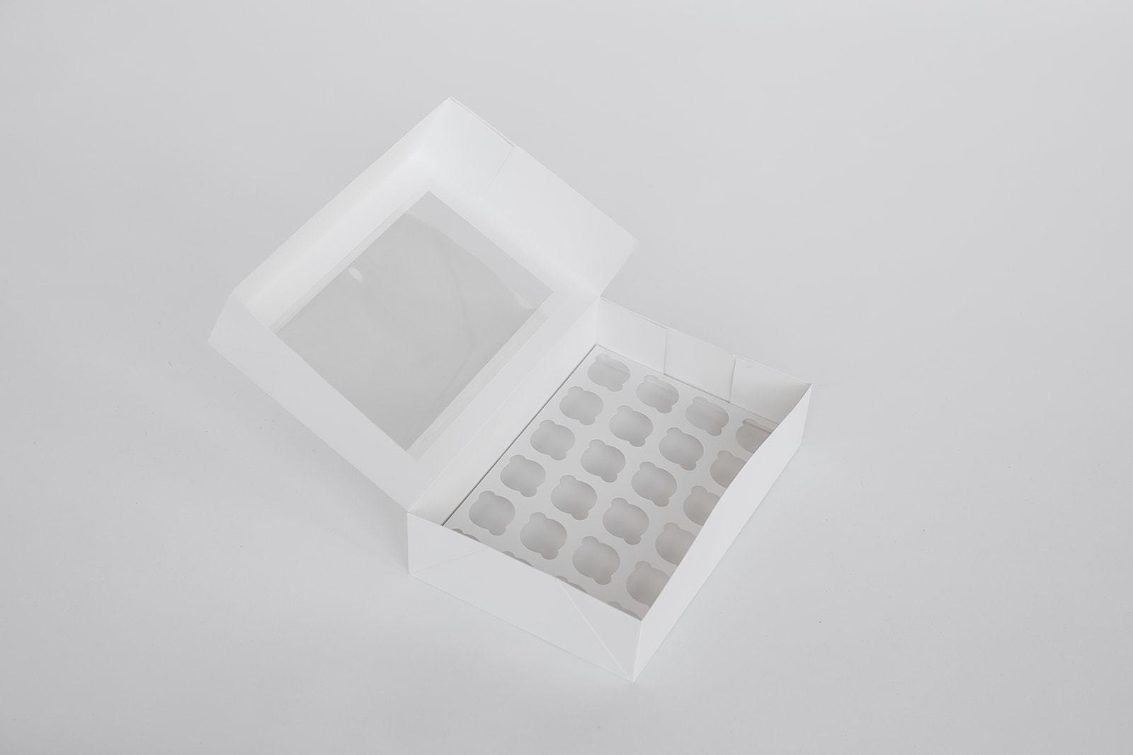 Custom Branded 24 Mini Cupcake Dessert Box with Insert