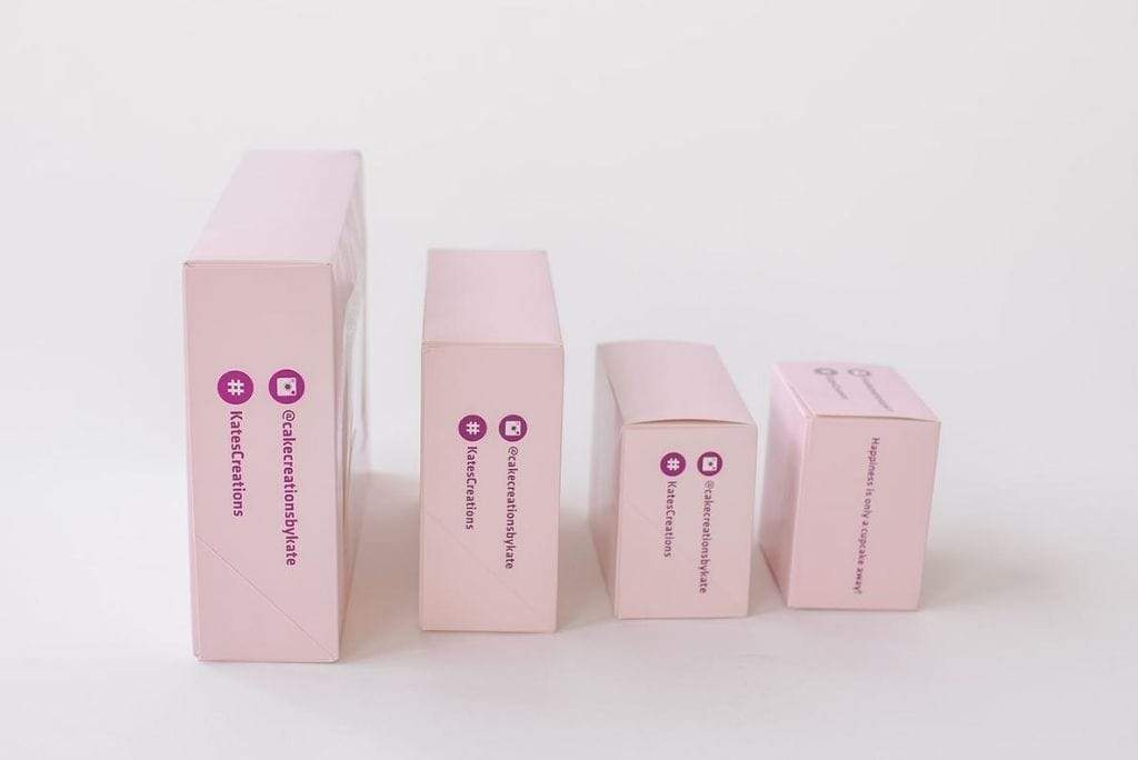 Custom Branded 4 Regular Cupcake Dessert Box with Insert