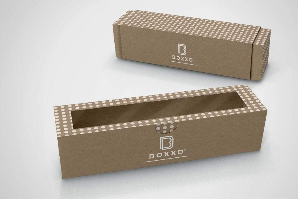 Custom Branded 6 Macaron Dessert Box with Slide Cover & Clear Window