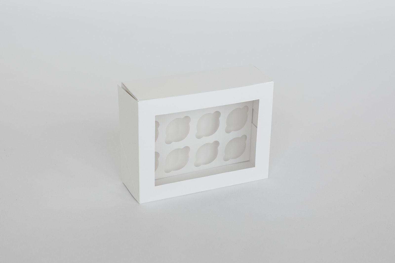 Custom Branded 6 Mini Cupcake Dessert Box with Insert