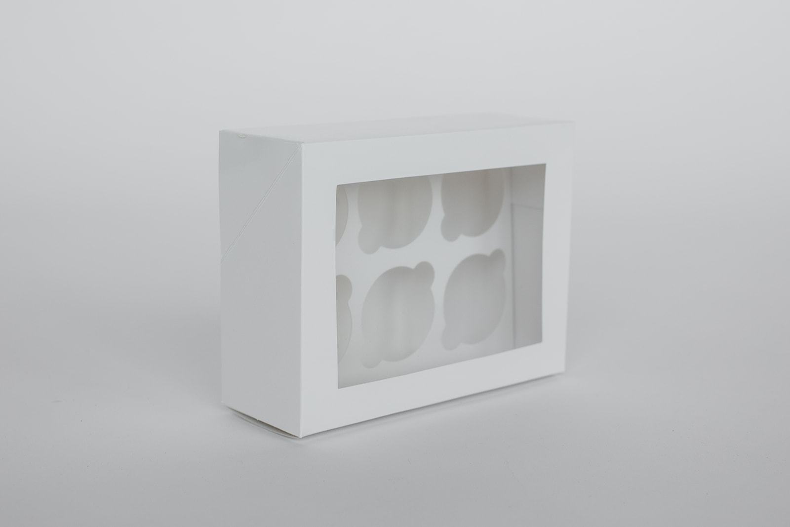 Custom Branded 6 Regular Cupcake Dessert Box with Insert