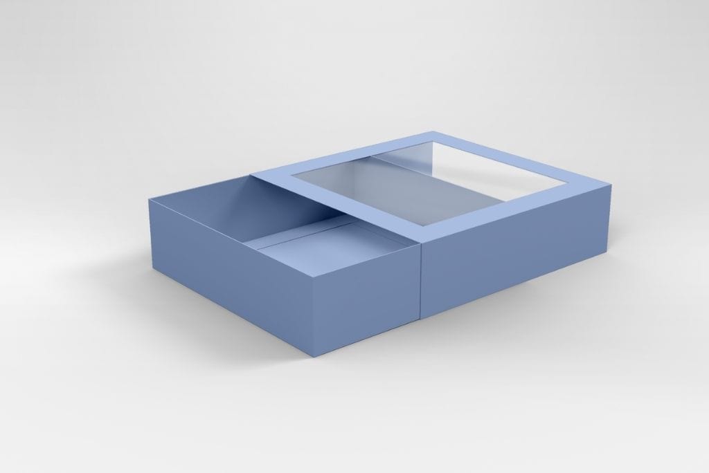 Custom Printed 15.5 x 15.5 x 3cm Small Cookie Dessert Box with Slide Cover & Clear Window
